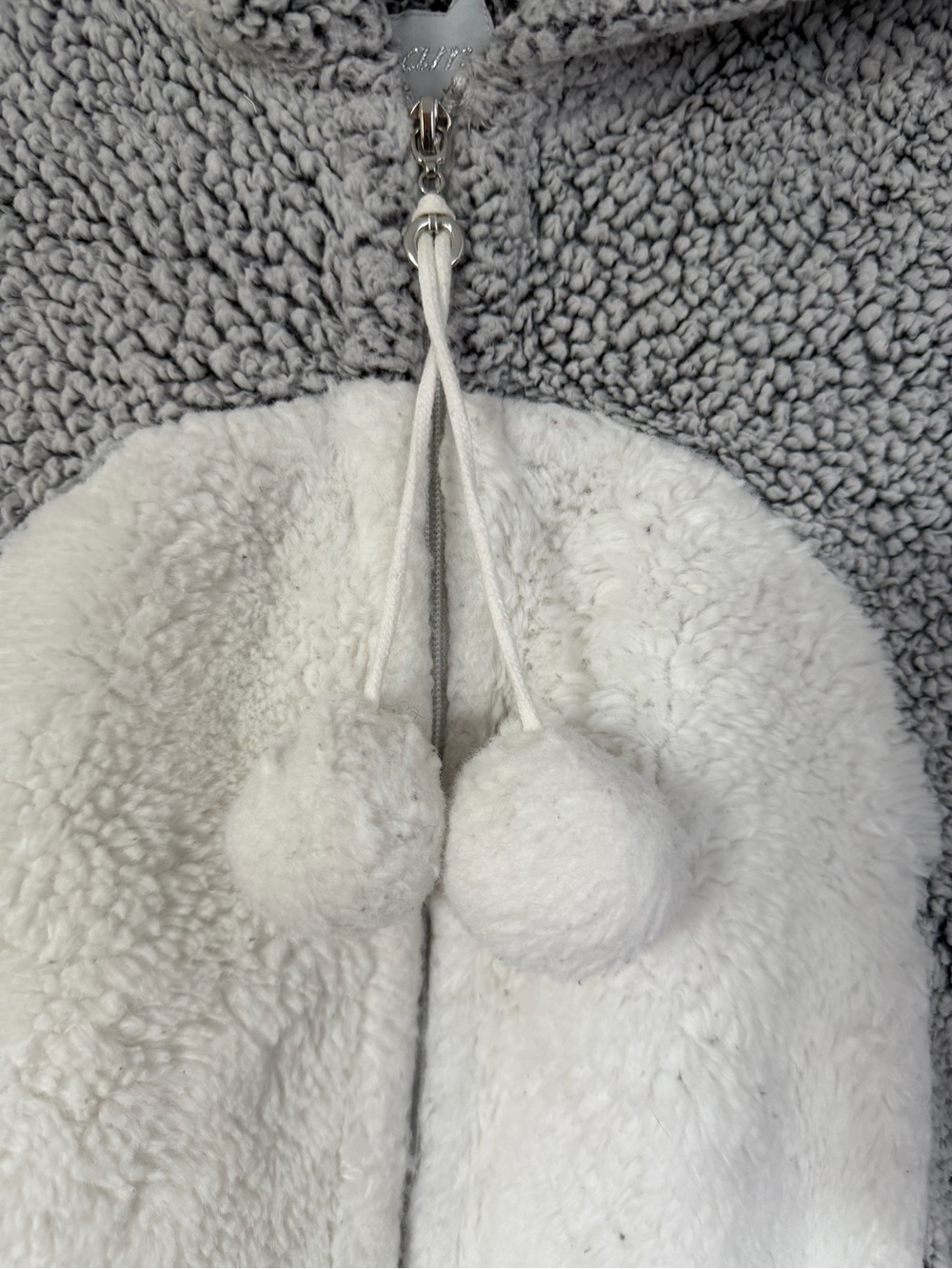 Etam Grey Cat Hooded Fleece Onesie – Size M